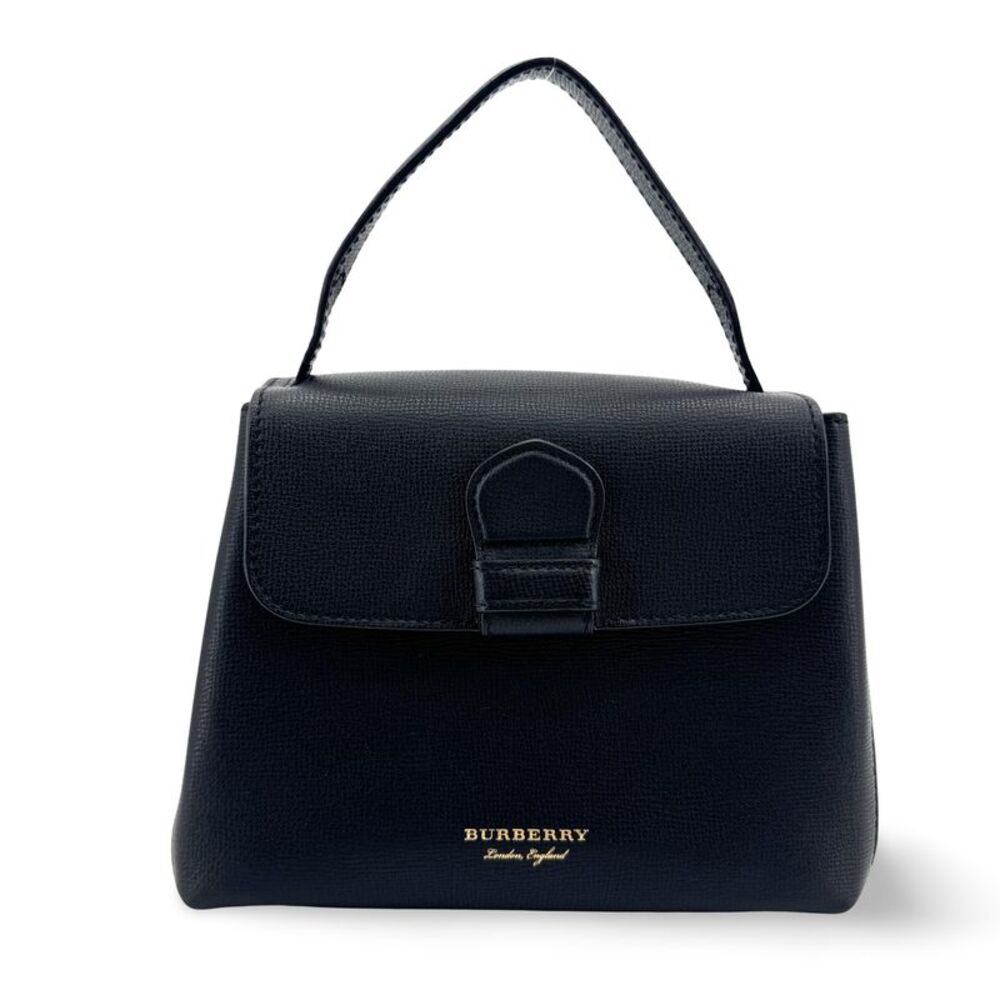 Burberry Camberley Top Handle Leather Black Leather Handbag
